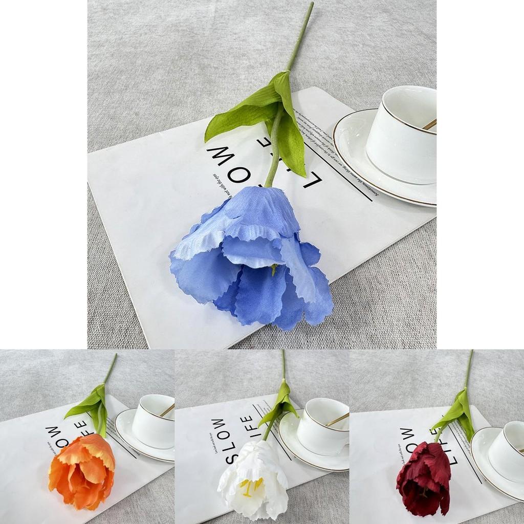 Romantic Tulip Fake Flower For Home Ornaments Wedding Shoots Creative Displays