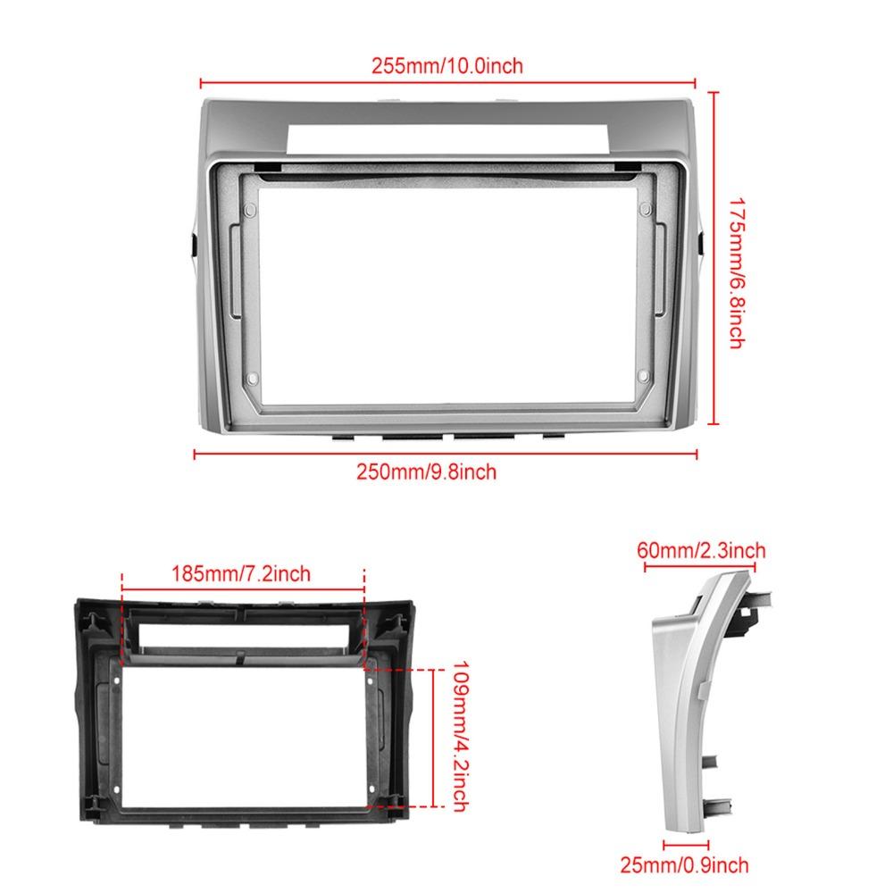 Car Accessoires 2 Din 9 Inch Radio Fascia DVD GPS MP5 Panel Frame for Toyota Corolla Verso 2004 - 2009 Dashboard Mount Kit