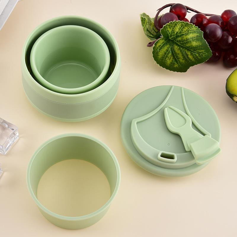 Portable Food-Grade Silicone Folding Cup with Lid - Ideal for Travel, Mouthwash, Toothbrush, and Coffee.