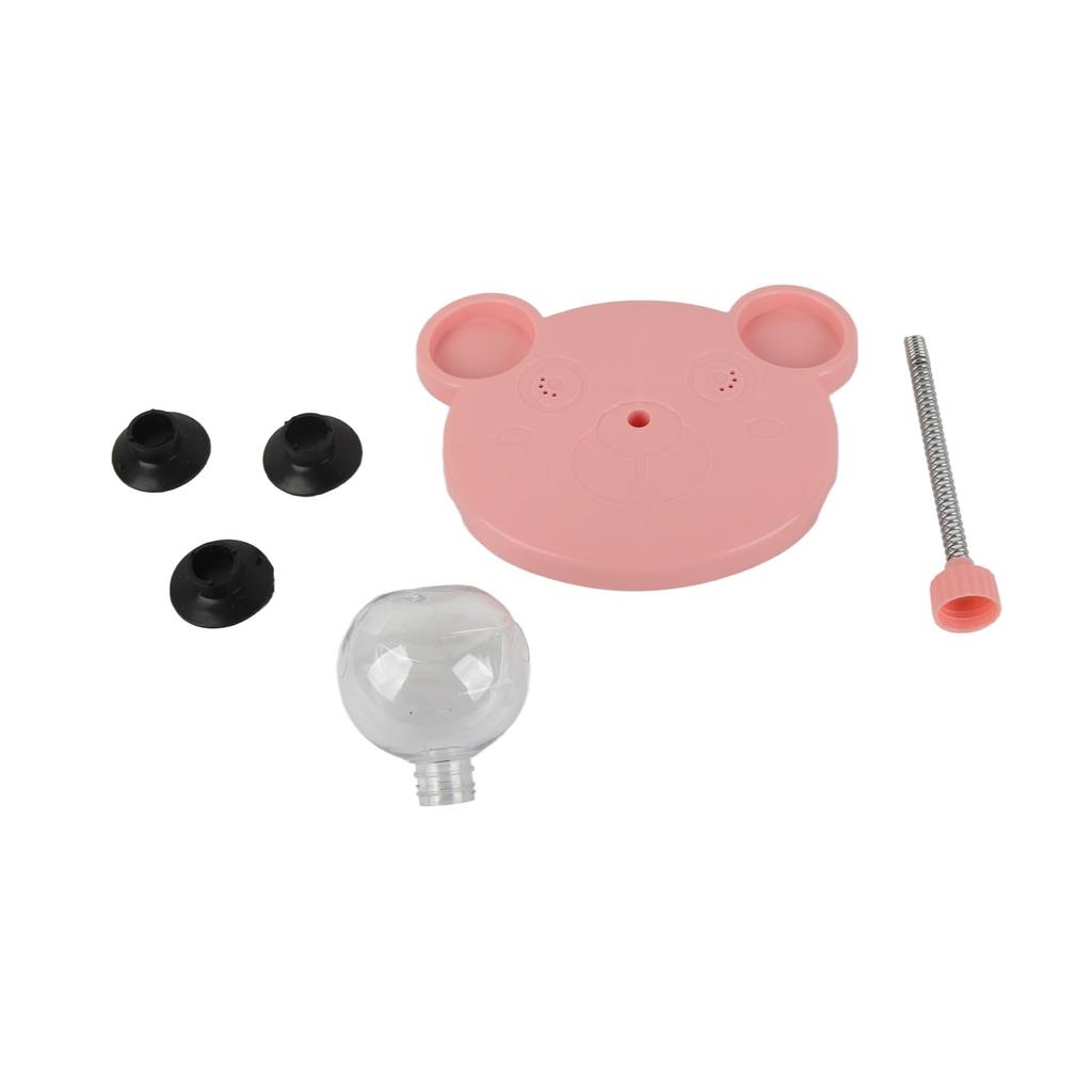 Cat Food Toy, Cat Circle Track Toy, Leaky Food Design, Sturdy Construction, Plastic Cat Treat Dispenser Toy (Pink)