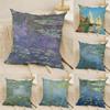 Art Style C-claude M-monet Pillow Case Natural Linen Double-Sided Printing Sofa Home Decor Cushion Cover