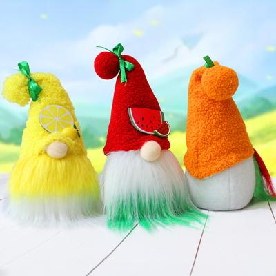 Cute Faceless Doll Ornament Cute Fruit Plush Dwarf Doll Window Ornament
