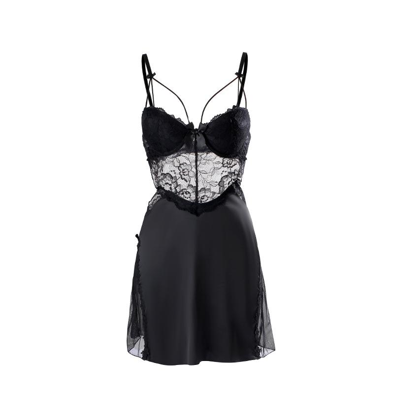 Sex Underwear Passion Suspenders Sexy Pajamas Small Fresh Mesh Transparent Temptation Lace Loungewear Set