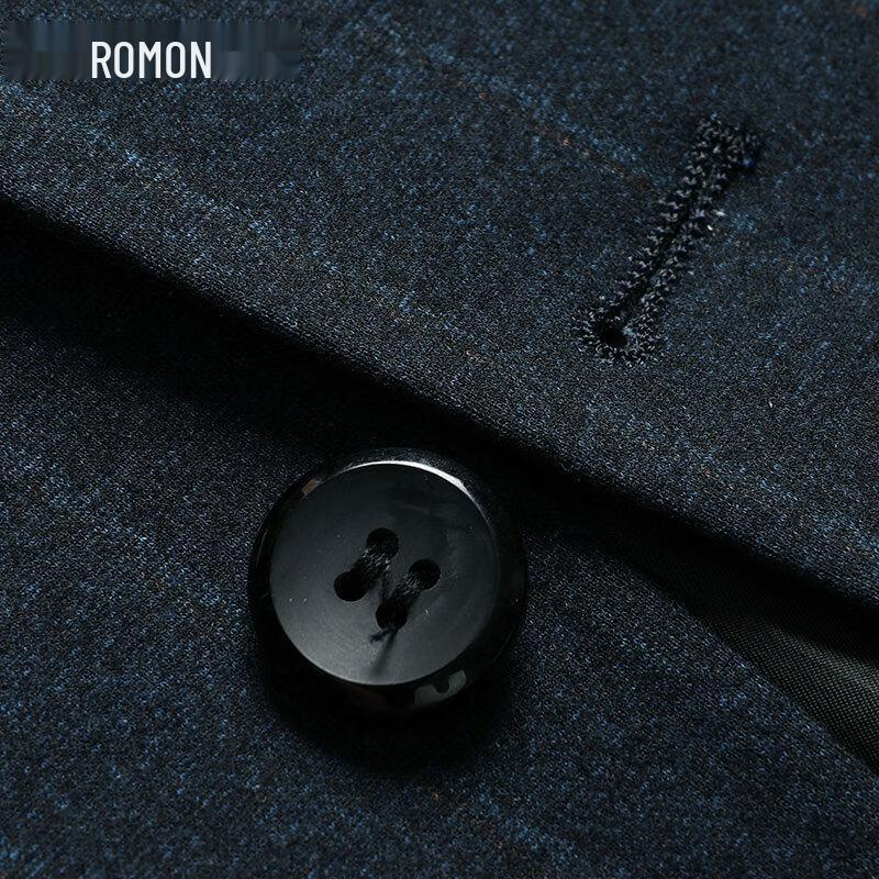 ROMON Men's Slim Fit Stretch Suit Set