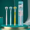 3PCS Silicone Tongue Scraper with Ergonomic Handle Double-sided Fresher Breath Tongue Cleaning Brush Oral Hygiene Tool