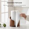 Spiral Wave Wooden Paper Towel Holder, Modern Kitchen Countertop Organizer for Bathroom and Kitchen, Tissue Dispenser Stand