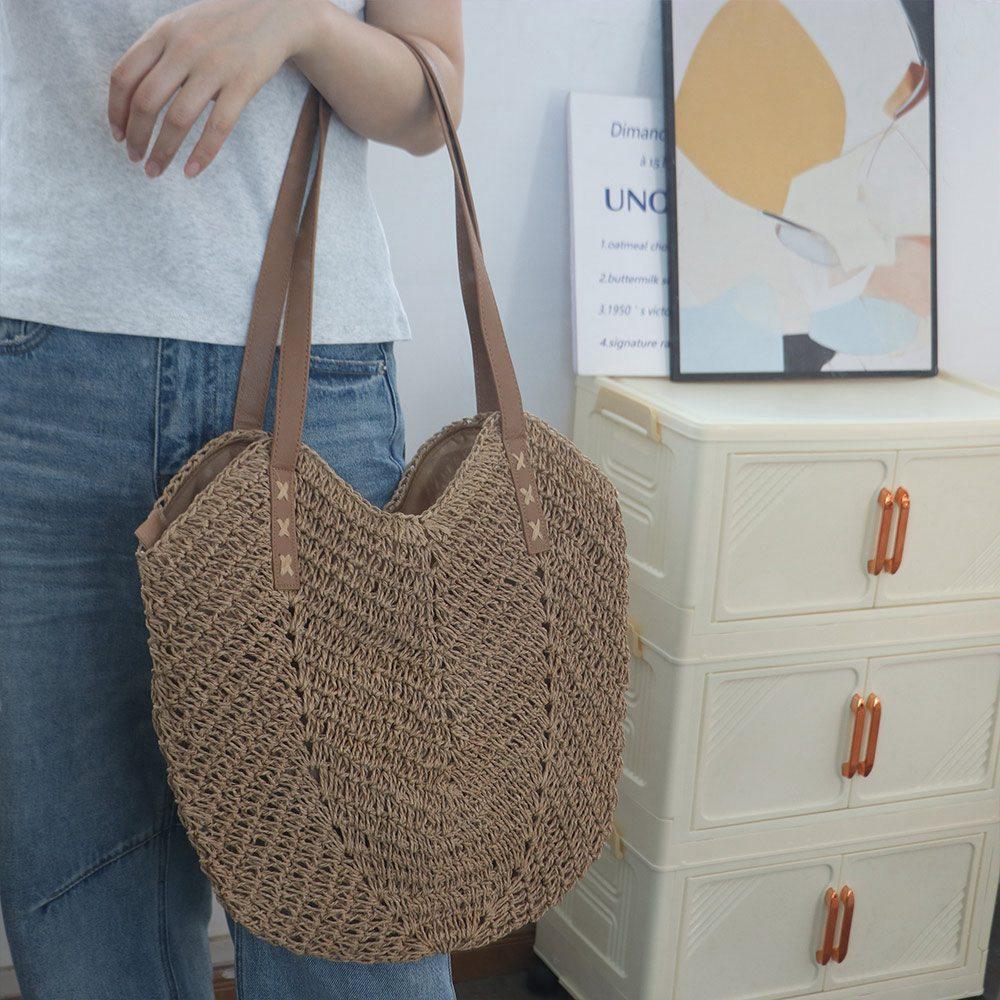Shoulder Bag Weave Straw Bag Tote Bag Beach Bag Casual Raffia Bag Summer