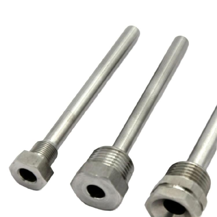 50/100/200/300mm 1/2in Thread Immersions Sleeve Shell Blind Tube Stainless Steel Probe Water Tanks Protective Shell