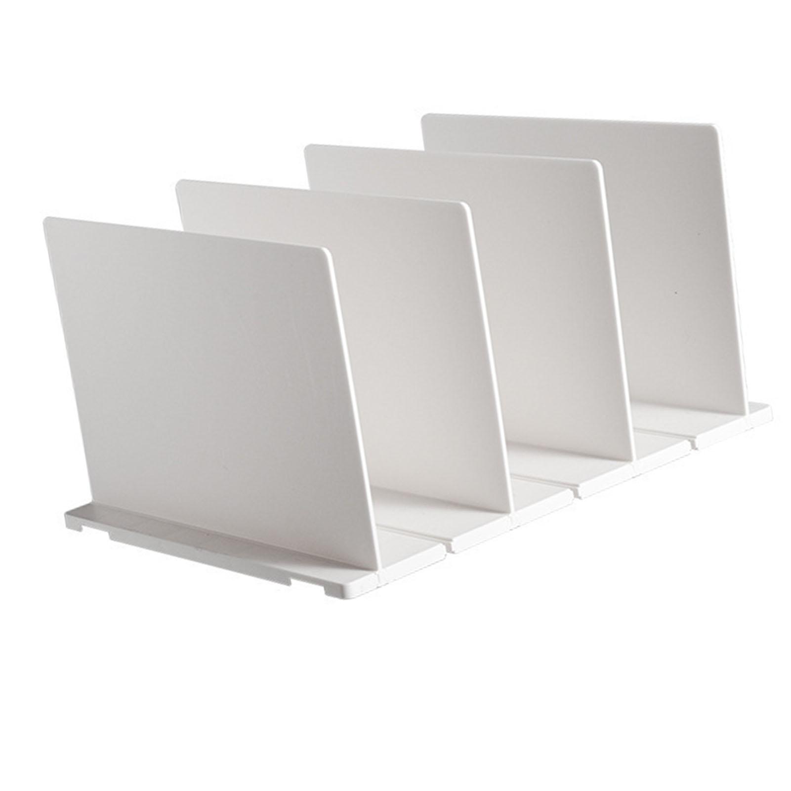 Séparateur d'étagère Blanc Plastique Robuste Assemblage Facile Séparateur Vertical pour Sacs à Main pour Garde-robe Maison Placard