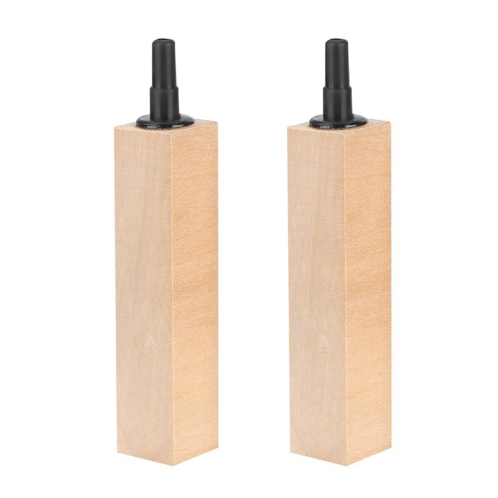 2PCS Set Wood Wooden Air Bubble Stone Cylinder Fine Bubbles Natural Wooden Diffuser Fine Mist Air Stone Diffuser Aquarium