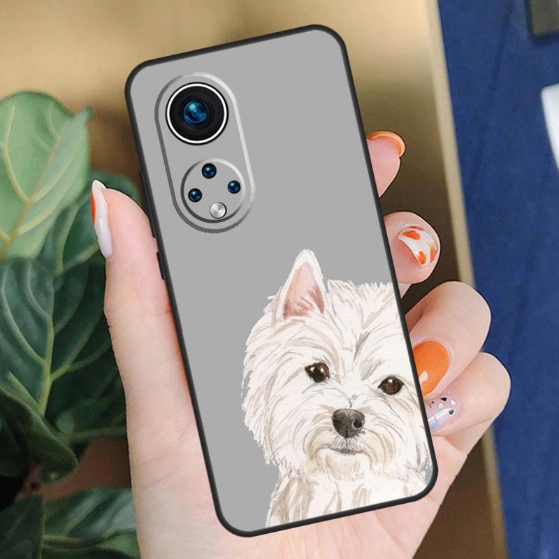 

Cartoon Westie Dog Case For Honor 90 50 70 Lite X9b X9a X8b X8a X8 X9 X9c Honor 200 Pro Magic 5 6 7 Lite Cover Honor Magic7 Pro