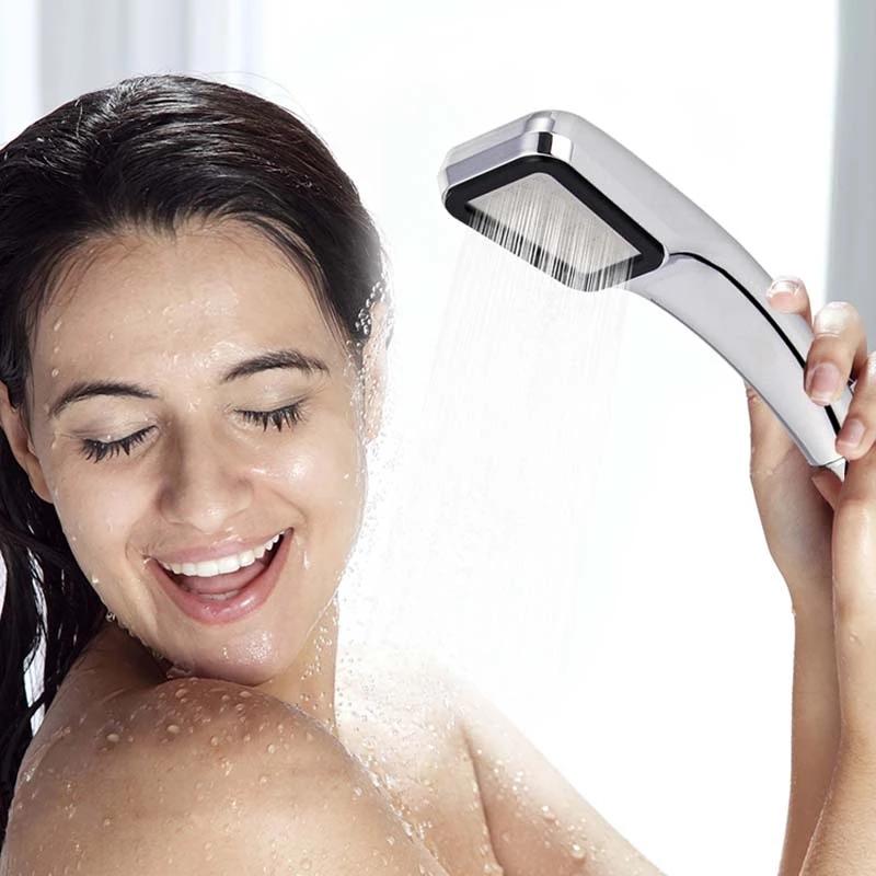 300 Holes Pressurized Rainfall Set Shower Head Water Saving Bathroom High Quality Handheld Square Shower Head