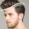 Ergonomischer Haarschneidekamm, Fade-Kamm, gebogener Kamm, Haarschneide-Positionierungskamm für Männer