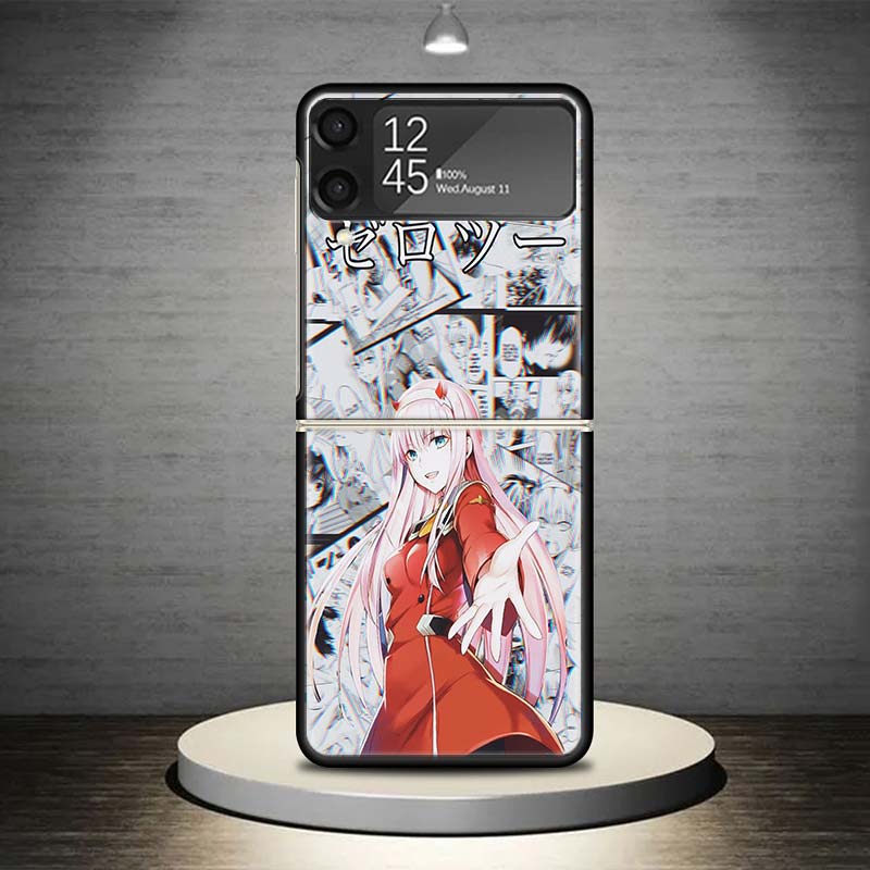Darling In The FranXX Anime Phone Case For Samsung Galaxy Z Flip 7 6 5 4 3 5G Shockproof Cover Z Flip7 Flip6 ZFlip5 Flip3 Flip4