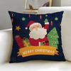 Christmas theme Merry Christmas Cushion Cover Soft  EasyWash Pillow Case  Versatile for Couch Bed Travel and Office