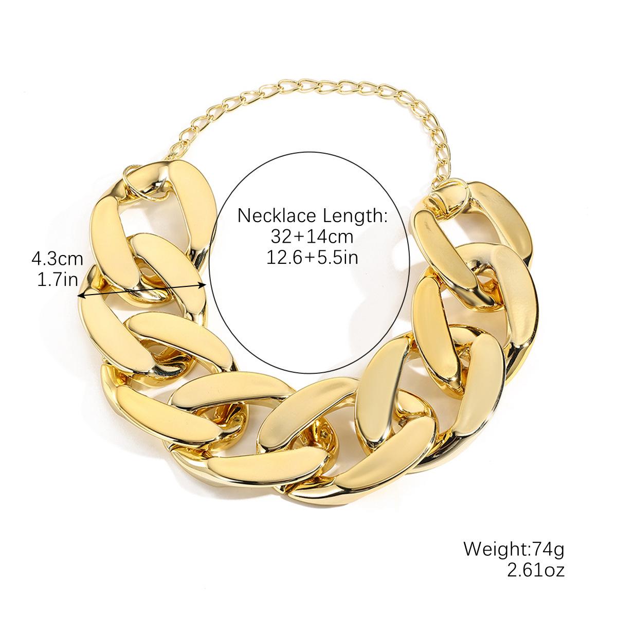 

Ожерелье для женщин Акриловая толстая цепочка в стиле панк Цепочка на ключицу Персонализированное нишевое премиальное чувство преувеличенного хип-хоп ожерелье