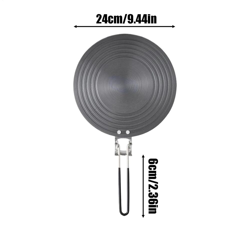

Induction Adapter Plate 9.45 Inch Heat Diffuser For Glass Cooktop Pan Converter With Foldable Handle For Aluminum Ceramic Cast чорний