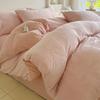 Milk Fleece Four-piece Set, Thickened Carved Fleece, Bed Sheet Quilt Cover, Bed Three-piece Set