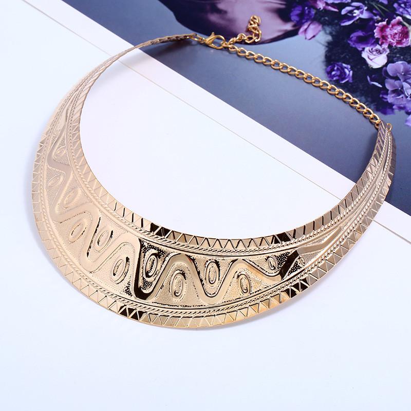 Metallic Punk Necklace With Electroplated Finish For Fashion And Gift Jewelry