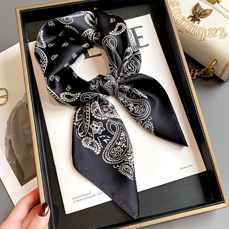 Luxury Brand  Skinny Neckerchief Scarf For Women Satin Silk Ribbons Bandana Ladies Neck Tie Wrist Wrap Shawl Echarpe