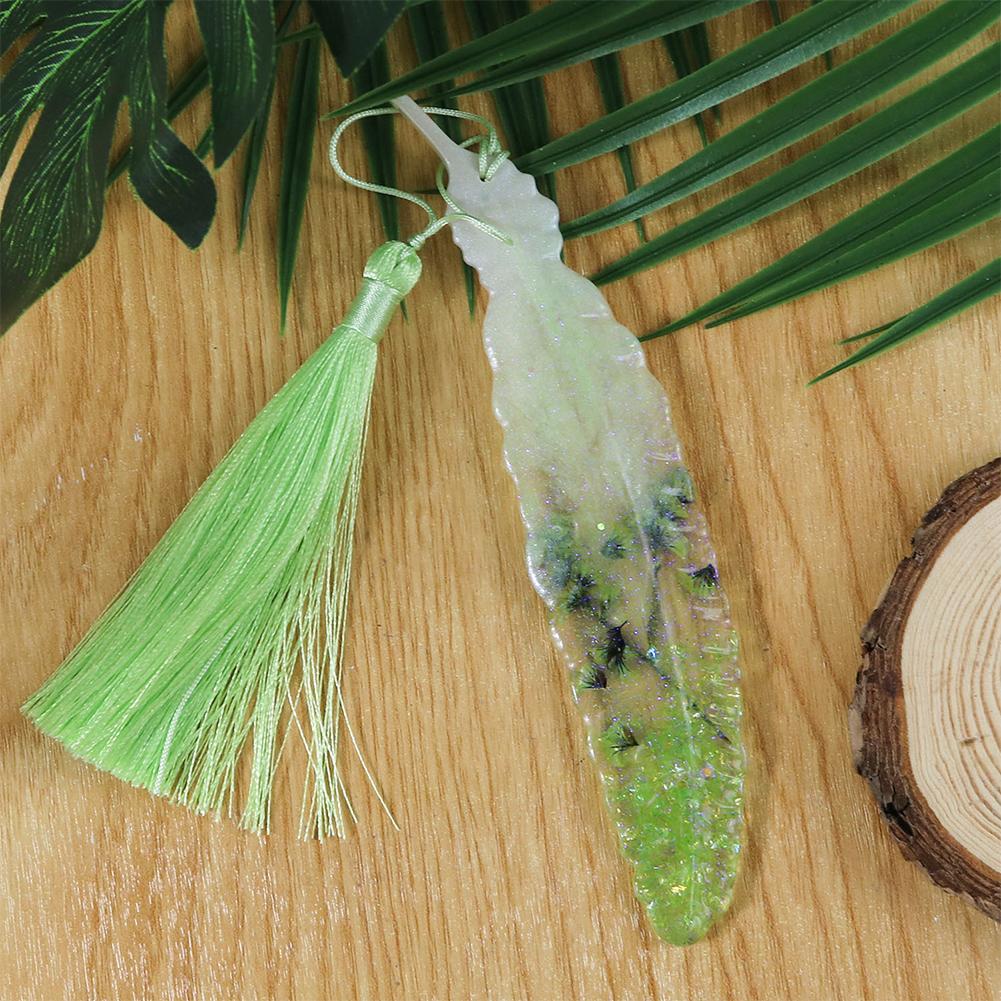 Silicone Bookmark Mold DIY Bookmark Mould for Resin Casting Including Feather Musical Instrument Pipa Shape #470562