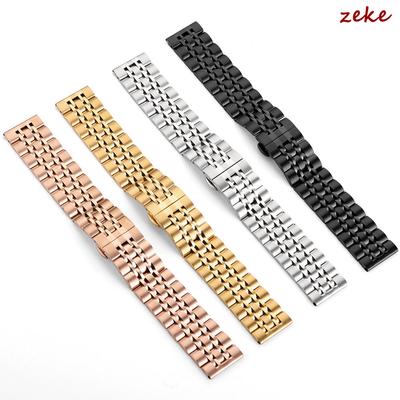 Solid Stainless Steel Watch Band 20mm 22mm Quick Release Bracelet Metal Butterfly Buckle Strap for Samsung Galaxy Watch 7/6/5/4
