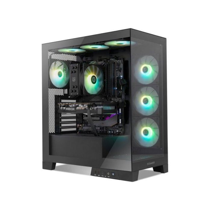 Nox Hummer Glock Argb Mid-tower Atx Tempered Glass Usb-c Black