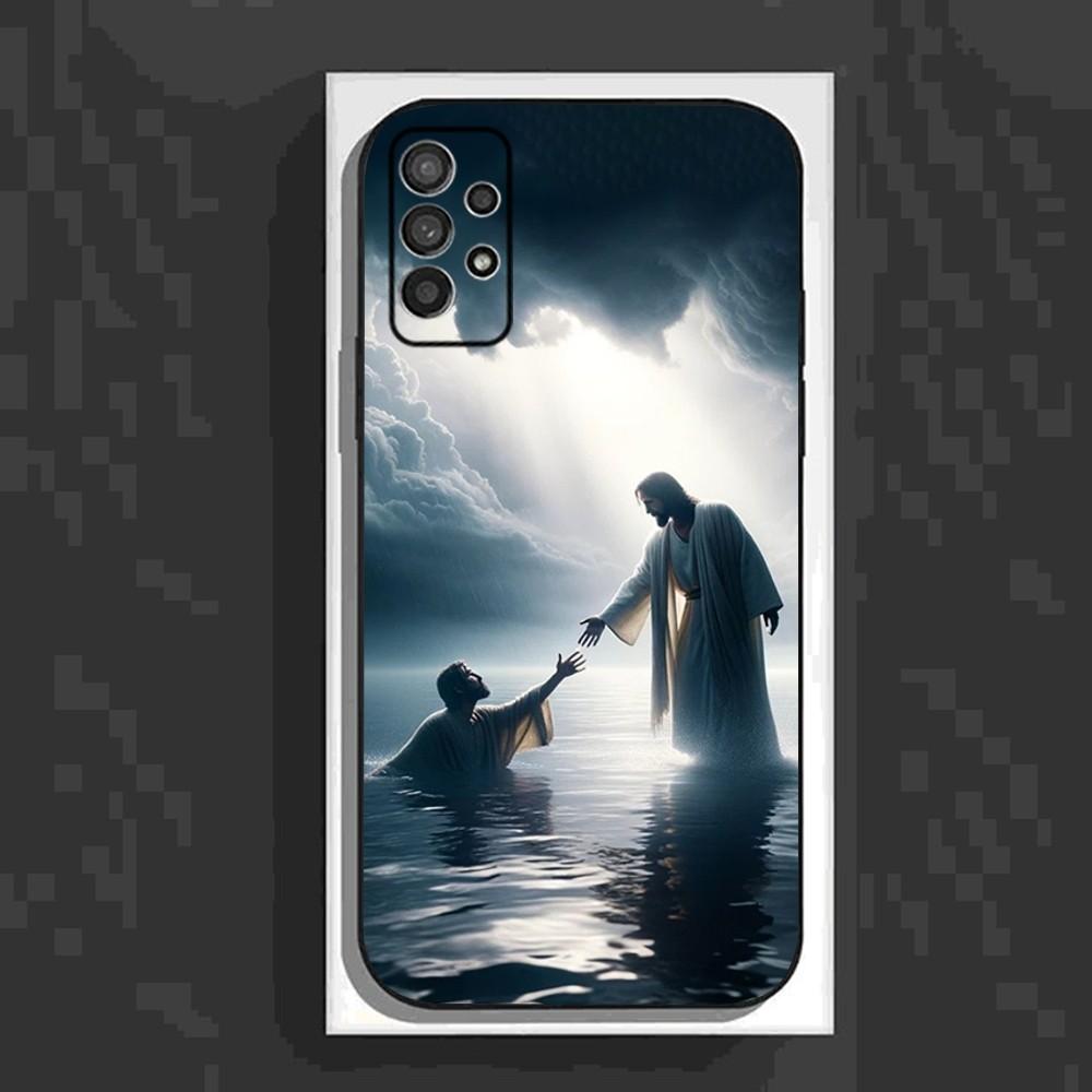 God Jesus Pray Cover Phone Case For Samsung Galaxy A13,A21s,A22,A31,A32,A52,A53,A71,A80,A91 Soft Black Cover