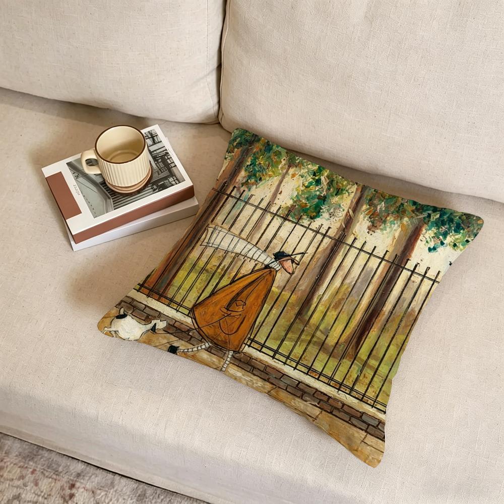 S-Sam Toft Art Cushion Cover Fabric Soft Furnishing,Pillowcase, Cushion Cover, Sofa Pillow, Home Decoration