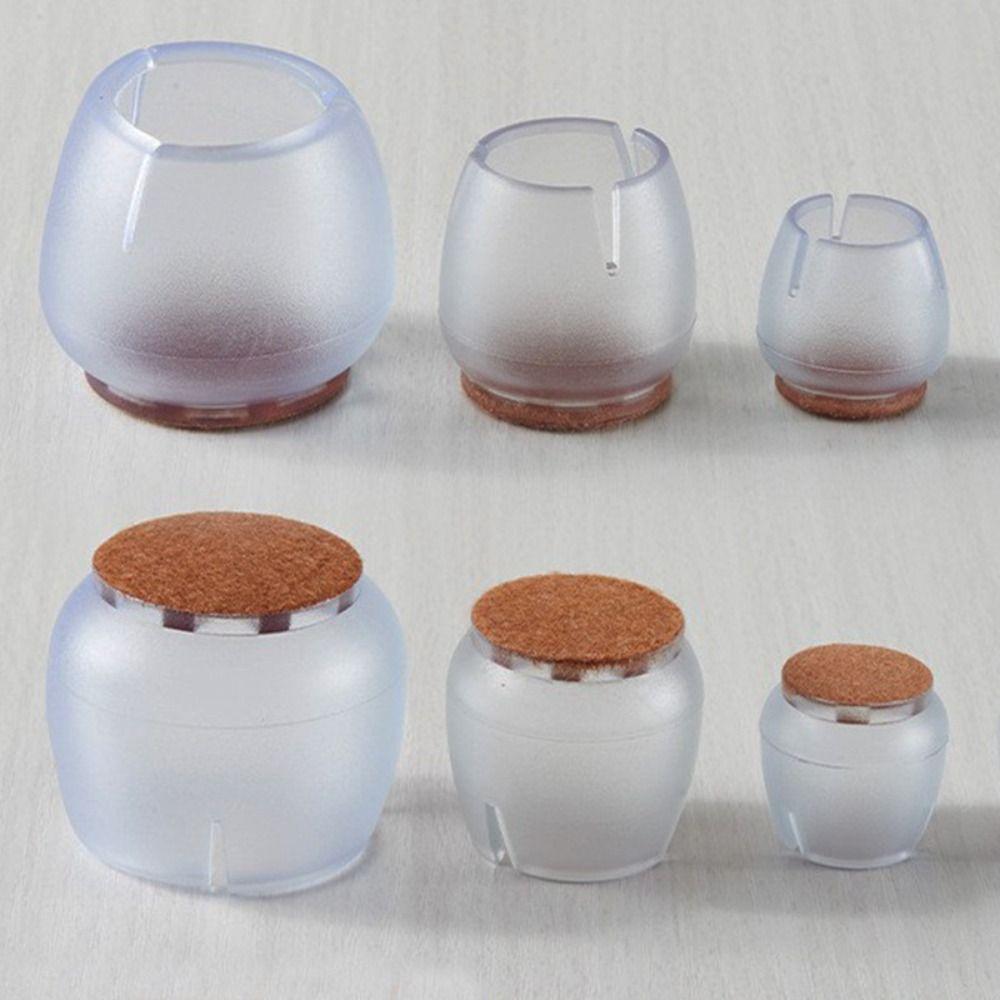 16pcs/bag Thickened Chair Leg Caps Non-Falling Table Feet Protectors Floor Scratch Reduction