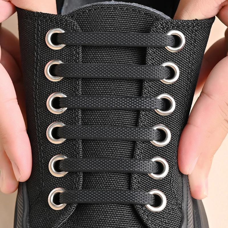 16 stuks Elastische Schoenveters voor Sneakers Siliconen Stretch Schoenveters Geen Strik Schoenveters voor Kinderschoenen Elastiek Schoenveters Schoenveters