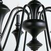 French Retro Mid-Century Black Chandeliers for Bedroom, Living Room, or Restaurant