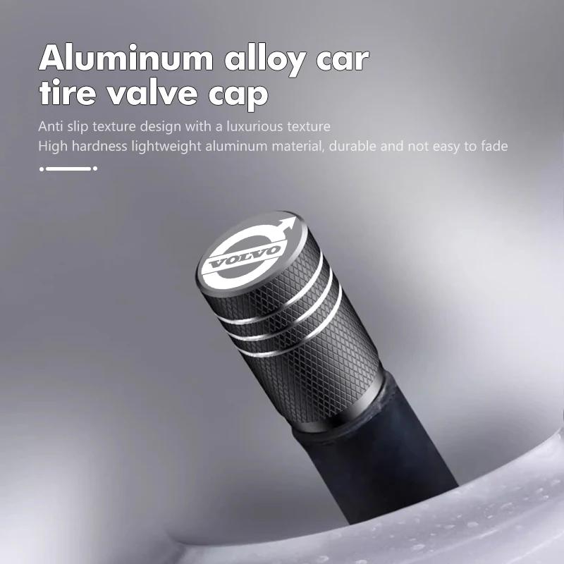 Car Wheel Tire Valve Caps Tyre Stem Covers Airdust Waterproof For Volvo XC90 XC60 V50 S60 V70 V60 V40 S90 olestar AWD XC40 S80 T