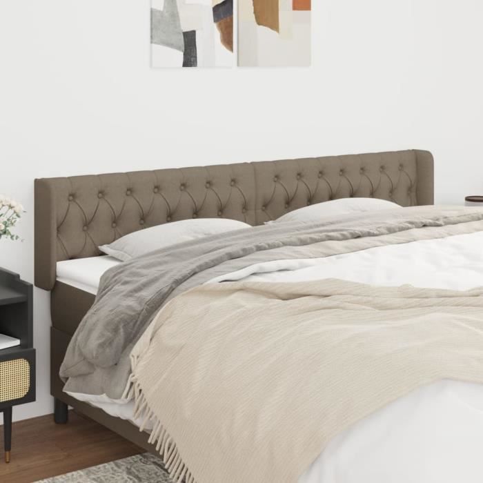 VidaXL Headboard with Ears Taupe 203x16x78-88 Cm Fabric3119130