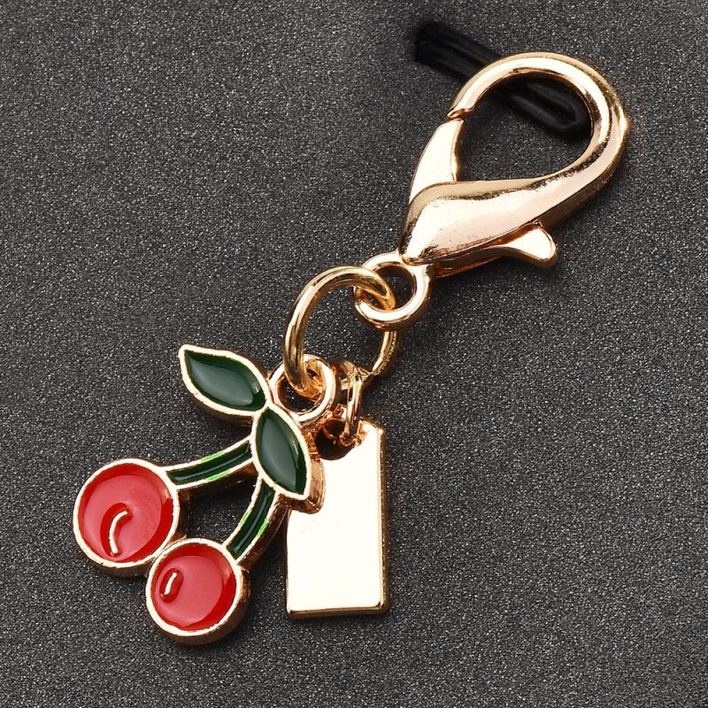 Exquisite High-End Cherry Keychains  Versatile Bag Pendant Car Key Ring Creative Backpack Decoration Accessories Gifts