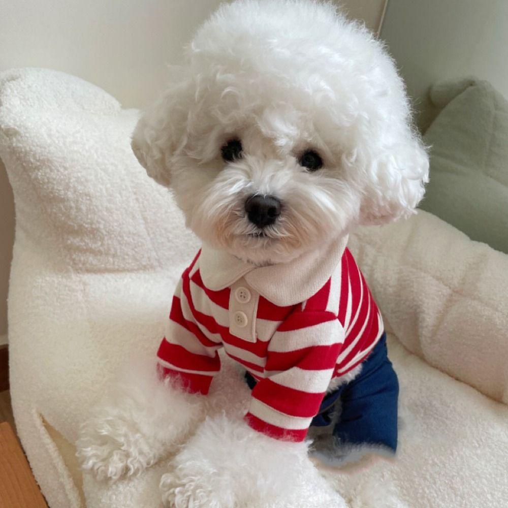 

Breathable Dog Shirt Soft Dog Casual T-shirt Summer Dog Costume Striped Pet T-Shirt Summer XXL