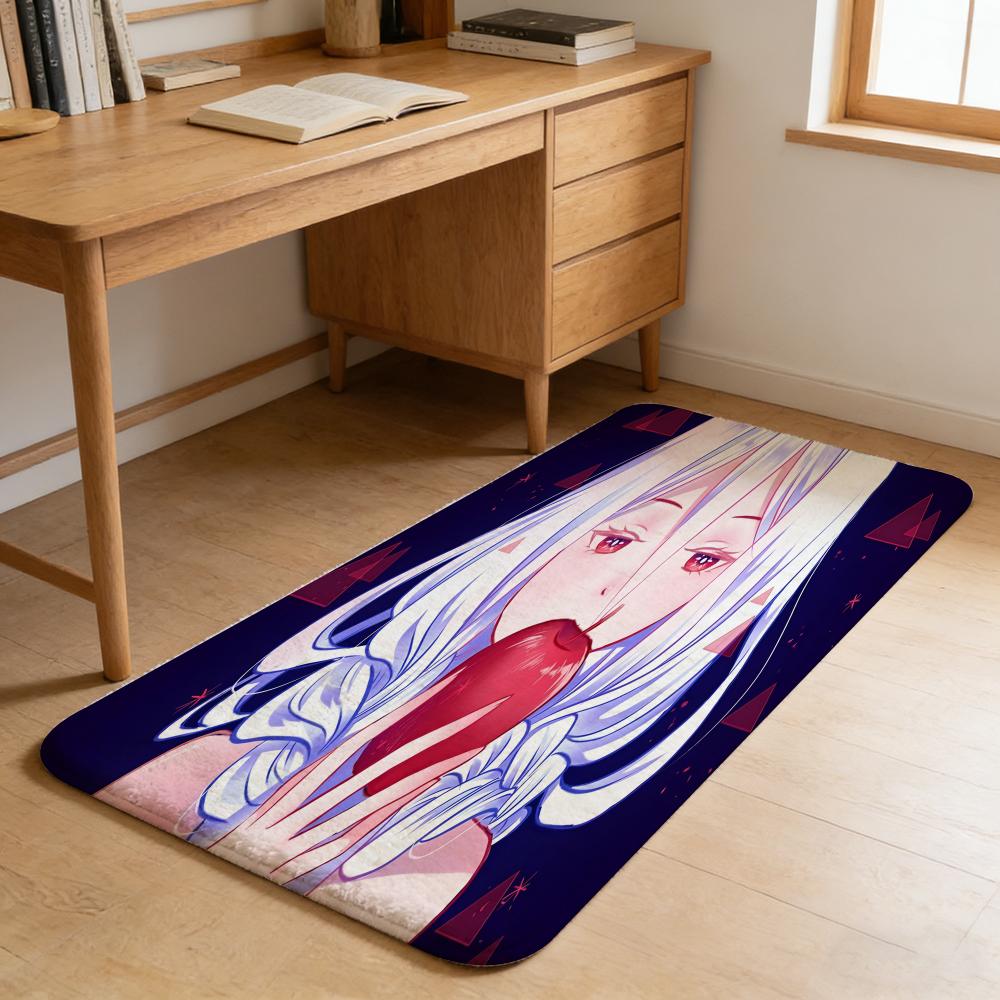 anime S-So I'm a Spider, So What Floor Mat Flannel Door Mat Non-Slip Absorbent Washable Indoor Home Rug