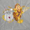 Beauty And The Beast Womens/Ladies Potts Cogsworth Lumiere Heather T-Shirt