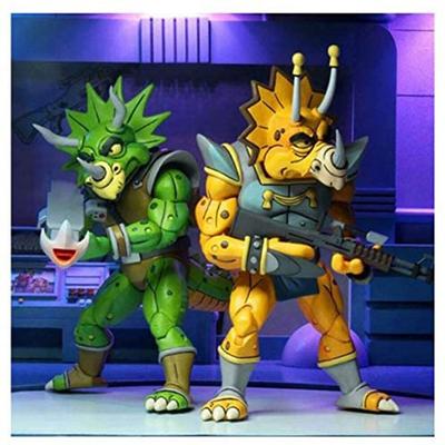 Pacote com 2 bonecos de ação Capitão Zarax e Zork de 7" das Tartarugas Ninja