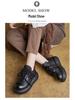 Stylish Handmade Leather Retro Women's Thick-Soled Ankle Boots - Lace-Up Round-Toe Martin Boots for Autumn and Winter.