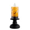LED Halloween Pumpkin Lantern with Glowing Spider-Ornament Candle Light