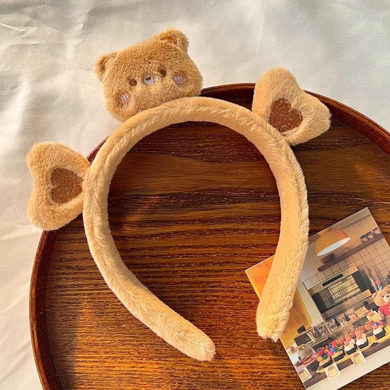 2-4pcs New Cartoon Capybara Hair Accessories Hair Bands Women Plush Animal Headband Face Wash Wristband Set Halloween