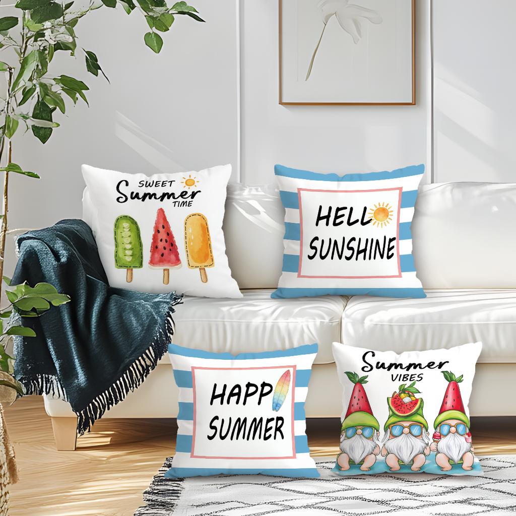 Skateboard Watermelon Pillowcase Printed Polyester 40/45/50Cm Throw Pillowcover Decorative Sofa Cushion Pillowslip Home Decor