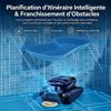 Robot Piscine sans Fil, 240Min&amp;300m² d'Autonomie, Nettoyage Sol/Parois/Ligne d’eau, Double Filtration Ultra-Fine, Bac 3.7L avec APP