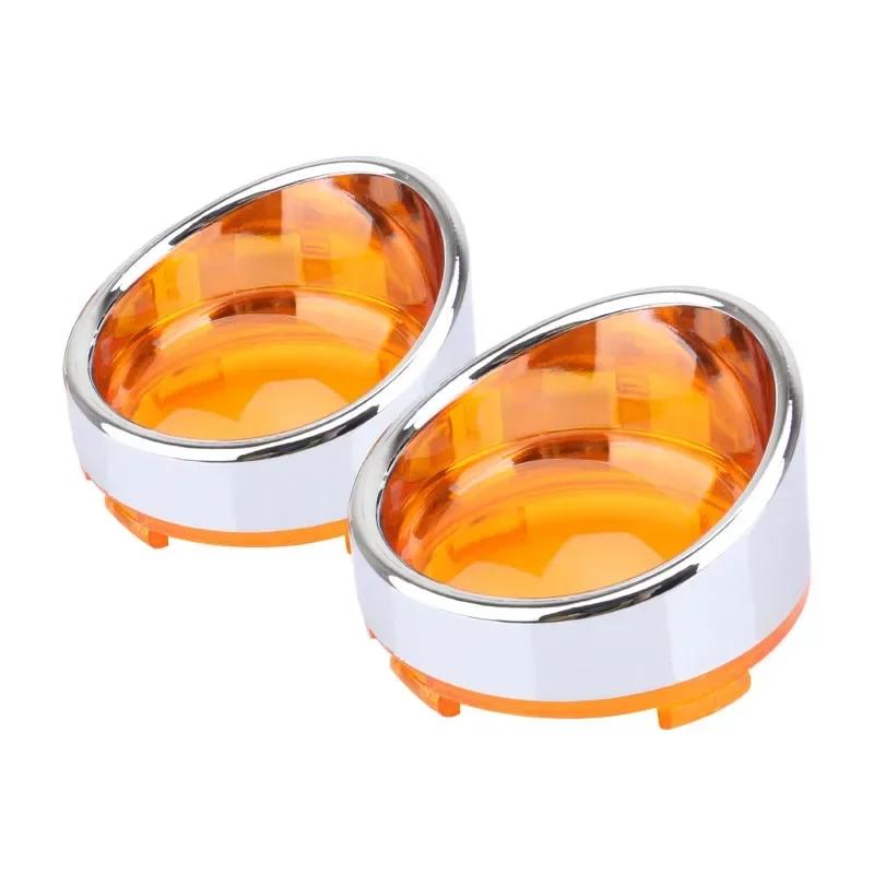 For Harley Touring Sportster Softail Dyna V-Rod Motorcycle ABS Turn Signal Light Blinker Bezels Indicator Lens Trim Lens Cover