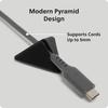 U Brands Adhesive Pyramid Cord Organizers, Set of 12 Cable Clips, Office Desk Accessories, Office Supplies, Soft Touch Matte Black