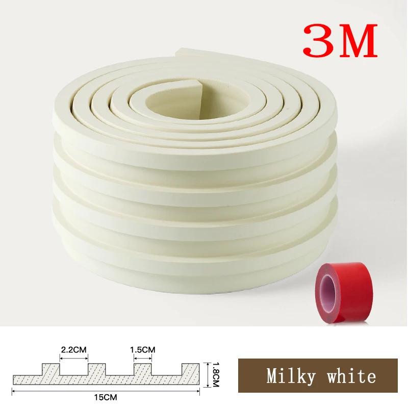 

3M Self Adhesive NBR Background Wall Sticker Imitating Solid Wood Grid Strip Concave Convex Board Great Wall Board Line