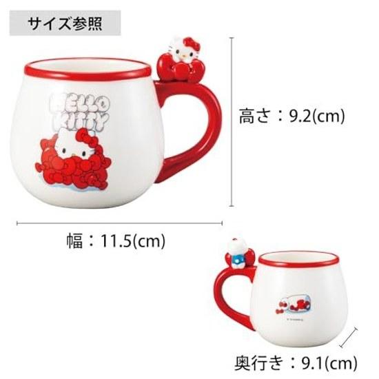 Sanrio Hello Kitty Mug Figure Edgy Ribbon Goods Miscellaneous Tableware White Approximately 910cm 340ml SAN4800