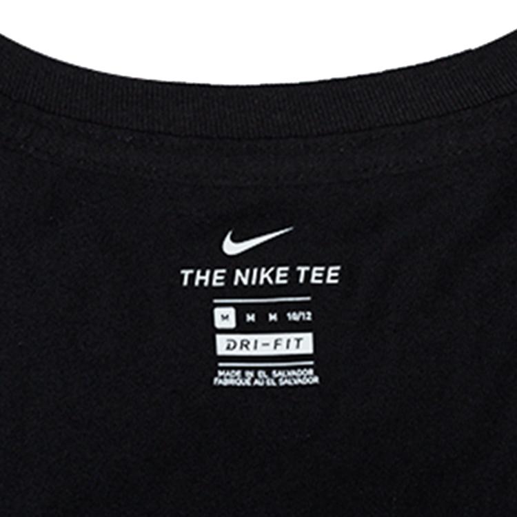 Nike NBA Youth Letter Logo Breathable Sports Short Sleeve T-Shirt Brooklyn Nets Kyrie 11 Kids Tops Black 3Z2B711F1-NYNKI