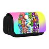 Printed Double-Layer Pencil Case for Students, Large Capacity Stationery for Pens and Pencils